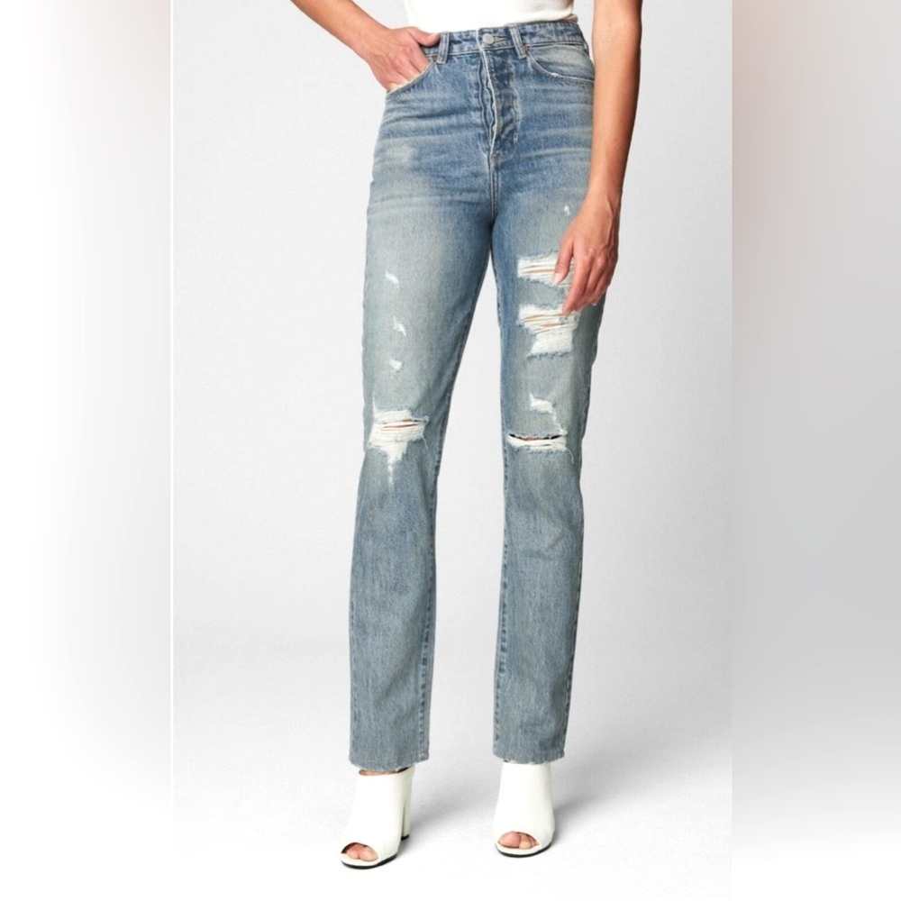 NWT BLANKNYC Slim Straight Distressed Cooper Jeans Size 27